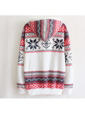 Snow Print Christmas Sweatshirt