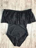 Sexy Lace Ruffled One-piece Bikini Set - WealFeel