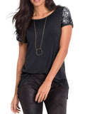 Addicted to Love Sequin Sleeve Top