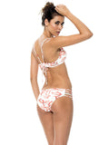 Flamingos Bandage Adjustable Bikini Sets