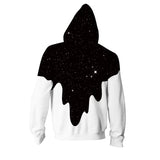 Star Pattern  Zip Hoodie Sweatshirt Jacket
