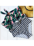 Striped Digital Printed Swimsuit Series - WealFeel
