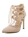 Waiting Here For You Criss Cross Strappy Heeled Sandal