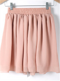 WealFeel Solid color High-waisted Double-layer Chiffon Skirt - WealFeel