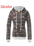 Camouflage Print Multi-colored Hooded Sweatshirt - FIREVOGUE
