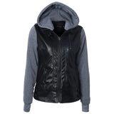 Moto Zip Hooded Leather Jacket - FIREVOGUE