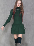Vintage knitted Turtleneck Dress - FIREVOGUE