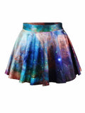 WealFeel Galaxy Star Printed High Waist Bubble Skirt - WealFeel