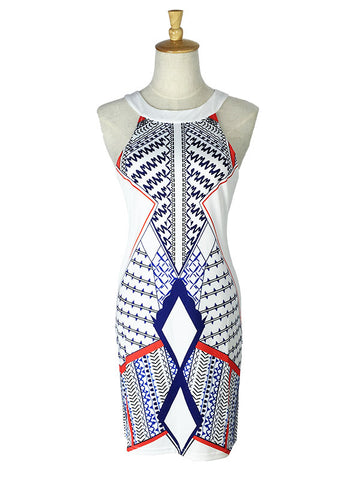 Treasure Hunt Printed Mini Dress - FIREVOGUE