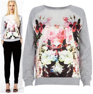 Female  Long-sleeved printed Sweater - FIREVOGUE