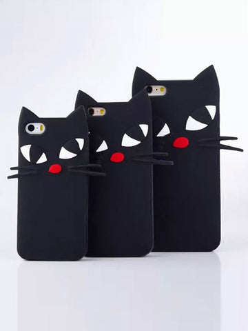 Black Cat iPhone Protective Phone Case - FIREVOGUE