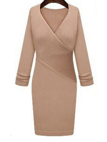 Cross Your V's Knit Dress - FIREVOGUE