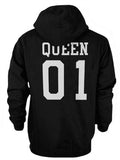Be Your King Or Queen Couple Matching Letter Printed Hooded Sweatshirt - WealFeel