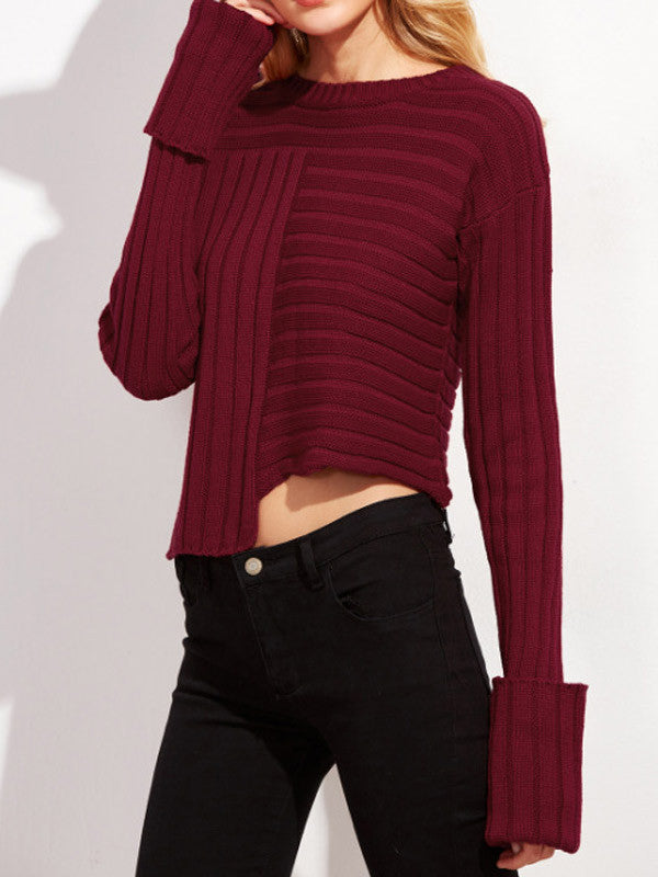 Off Campus Asymmetric Knitted Top - FIREVOGUE
