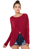 Wasn't Me Slit Irregular Top - FIREVOGUE