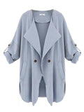 Mixed Messages Button Trench Coat - FIREVOGUE