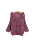 Early Spring&Autumn Needed V-neck Sweater