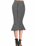 WealFeel Sexy Plaid Tight-fitting Flounced Bodycon Skirt - WealFeel