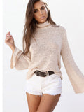 Bell Sleeve Open Back Lace-up Top - FIREVOGUE