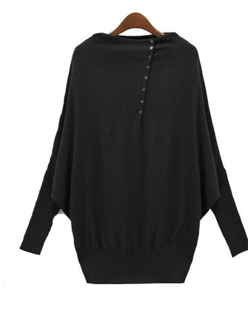 Batwing Sleeve Button Detail Top - FIREVOGUE