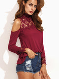 Overheated Off-the-Shoulder Lace Top - FIREVOGUE