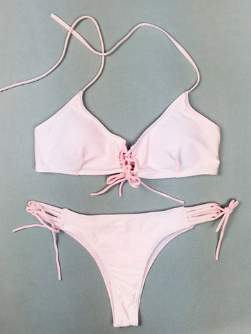 Motel Pink Before You Act Bikini Set - FIREVOGUE