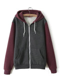 Multi-colored Zip Hooded Sweatshirt - FIREVOGUE