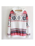 Snow Print Christmas Sweatshirt
