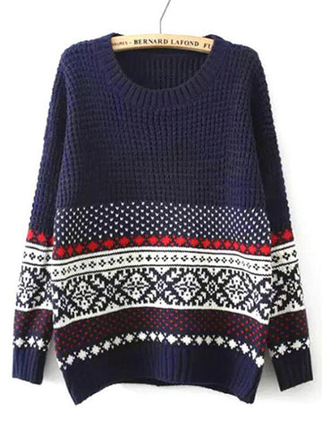 Good Time Printed Sweater - FIREVOGUE