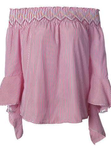 Luck of the Stripe Off-the-shoulder Top