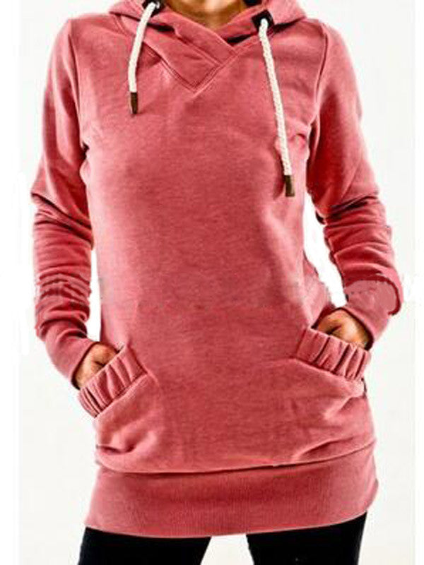 Pocket Up Hooded Sweatshirt - FIREVOGUE