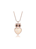 Perhaps Love Heart-shaped Owl Necklace