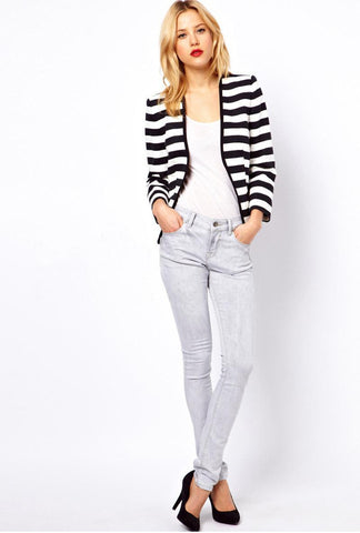 Stripe Open Front Top - FIREVOGUE