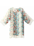 Open Front Floral Chiffon Top
