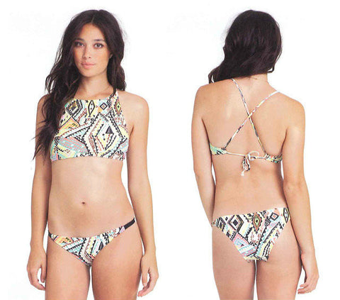 Say It Right Exotic Pattern Bikini Set - FIREVOGUE