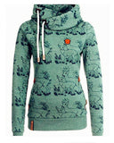 Be Your Girl Deer Print Hood Sweatshirt - FIREVOGUE