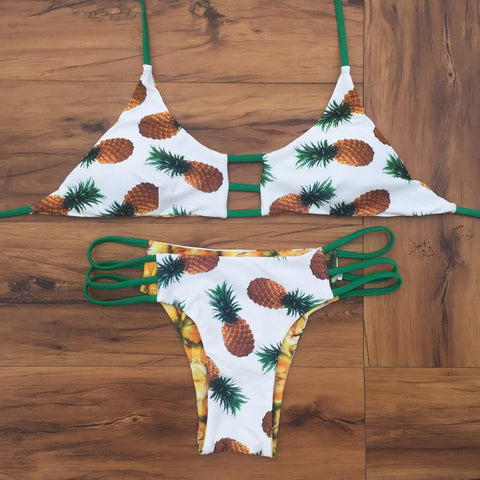 Pineapple Fields Forever Bikini Sets - FIREVOGUE
