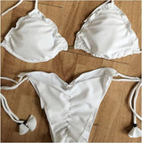 Piece of Heaven Pure White Bikini Sets - FIREVOGUE