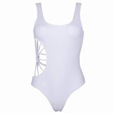 Cute Factor Pure White One-piece Swimsuit - FIREVOGUE