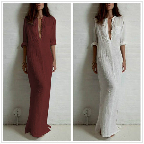 Dip It Low Maxi Dress - FIREVOGUE