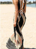 Sexy Hallow Bohemia floral Slit Beach Dress - WealFeel
