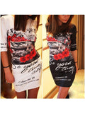 Be Yourself Printed T-shirt Dress