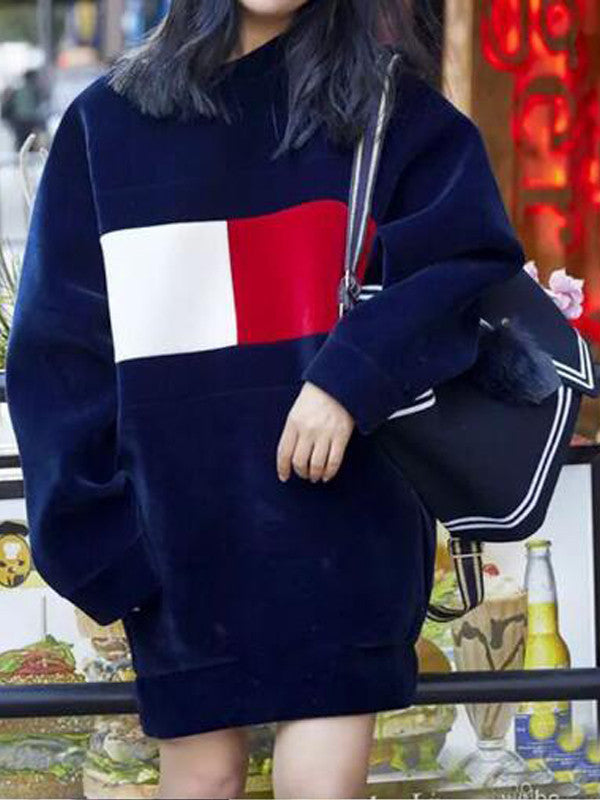 Red & White Check Oversize Hoodie - FIREVOGUE