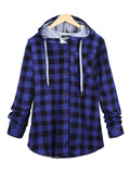 Plaid to the Bone Button-Up Hooded Outerwear - FIREVOGUE