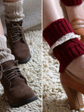 Lace Knitting Boot Cuffs - FIREVOGUE