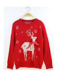 Kiss Goodnight Casual Christmas Elk Pullover Sweater