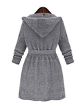 Open Front Knitted Trench Outerwear - FIREVOGUE