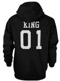 Be Your King Or Queen Couple Matching Letter Printed Hooded Sweatshirt - WealFeel