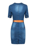 Love on the Denim Bodycon Dress