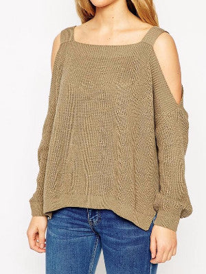 Shrug It Off Off-the-Shoulder Sweater - FIREVOGUE